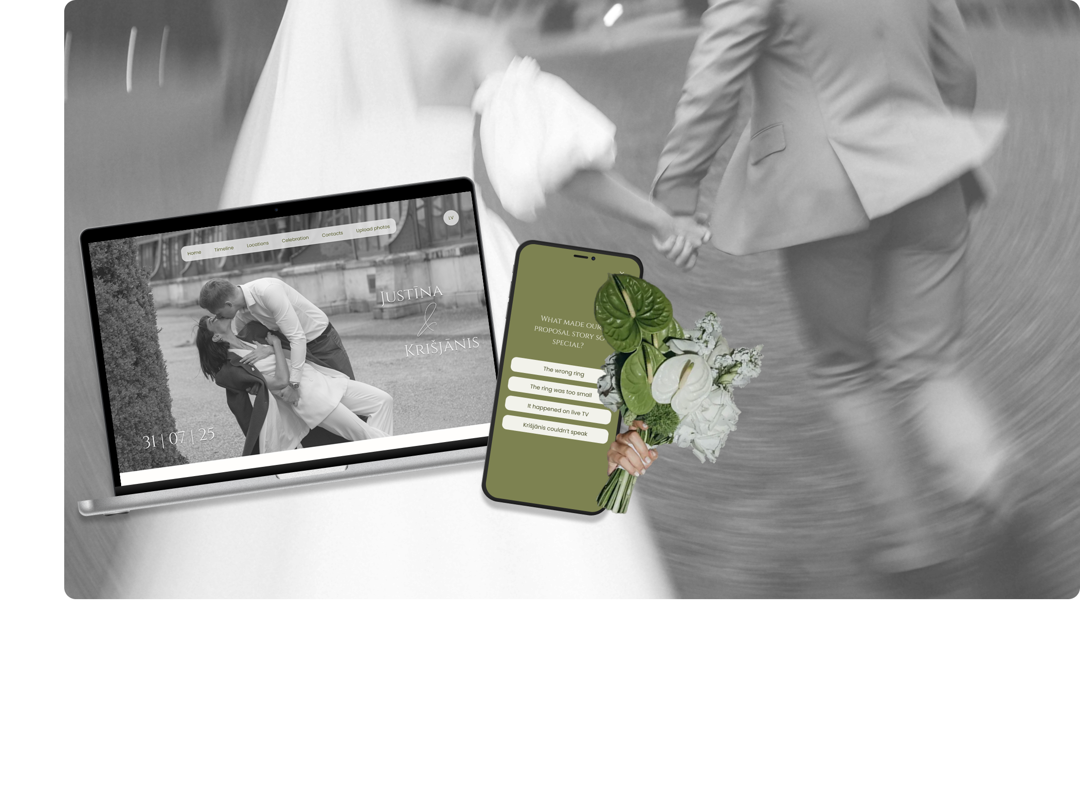 J&K Wedding website project page